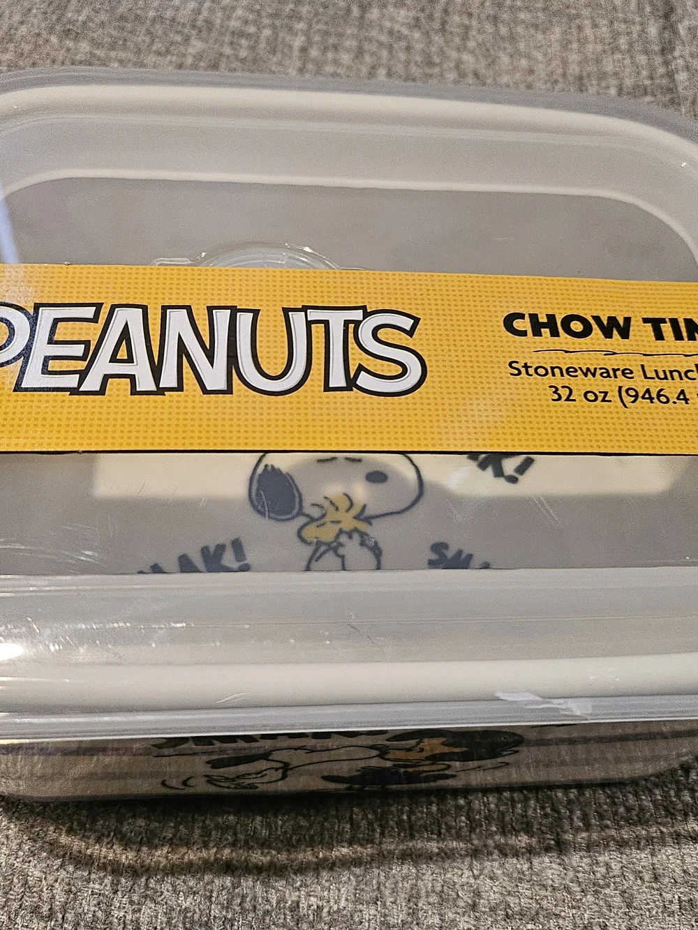 Peanuts Snoopy Food Storage Container, Clear & Purple